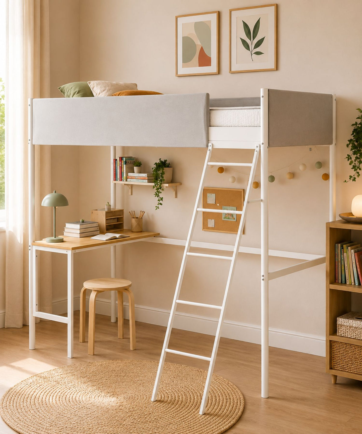 photo page d'accueil lit mezzanine ROZE + matelas NIMBUS